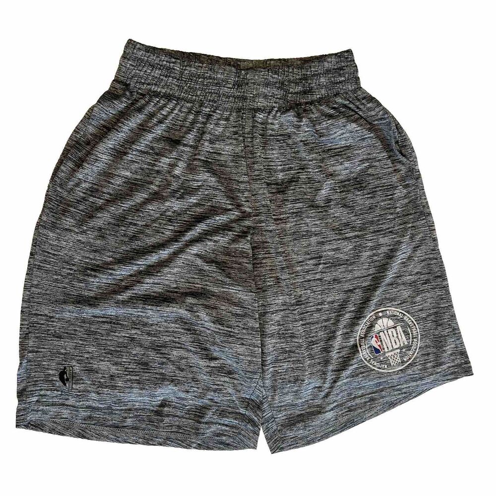 NBA Basketball Running Exercise Gym Shorts Men’s Size  Medium Black Gray Pockets